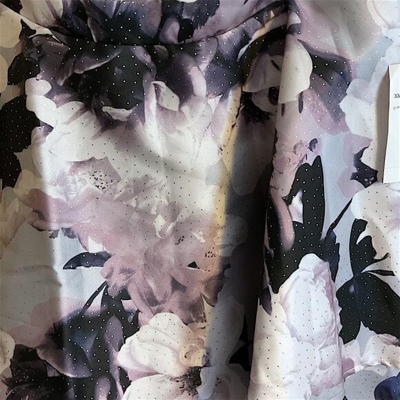 CITY STUDIO Skirt Women/Girl SZ 9 Purple Floral Above The Knee Prom Fit + Flare - Picture 6 of 15